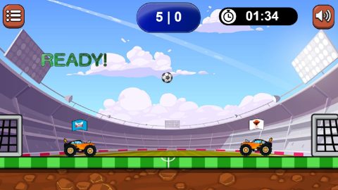 Igra na natu Car Football, preprosta športna igrica z avtomobili