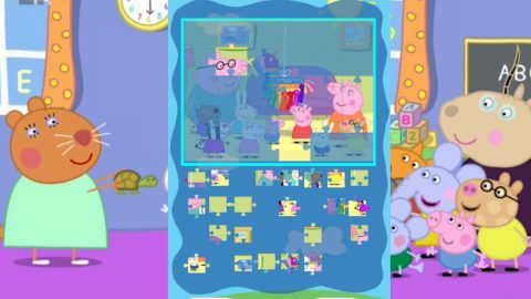 Pujsa Pepa sestavljanka, brezplačna online igra za otroke